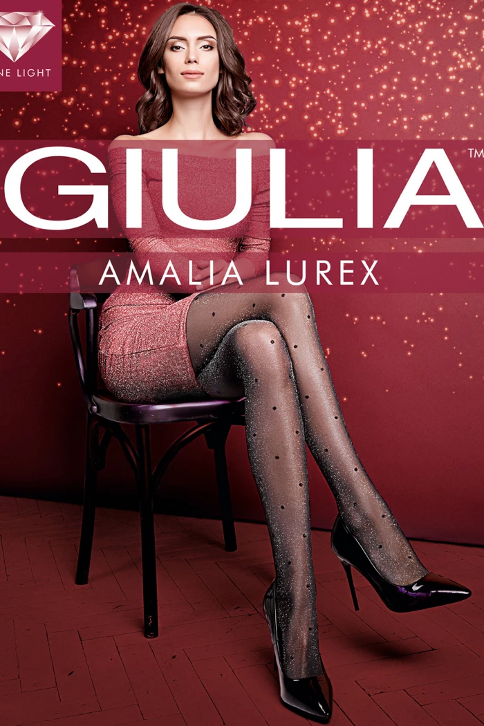 Колготки в горошек с люрексом GIULIA Amalia Lurex model 1