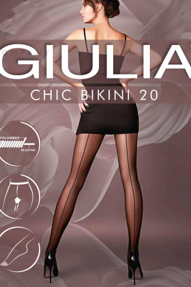 Колготки зі стрілкою ззаду GIULIA Chic 20 bikini