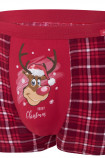 Труси чоловічі новорічні в клітку Cornette 007/58 Reindeer 2