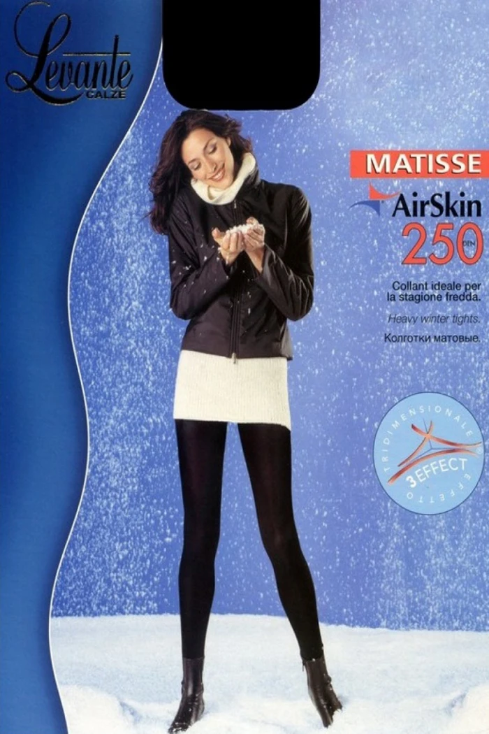 Колготки теплые матовые с термо эффектом LEVANTE Matisse AirSkin 250 den