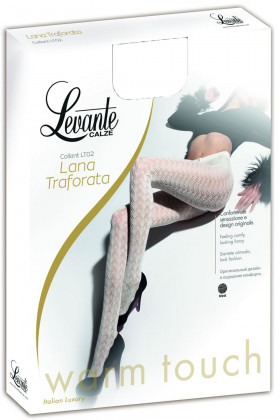 Шерстяные колготки с ажурным узором LEVANTE Lana Traforata Collant LT02