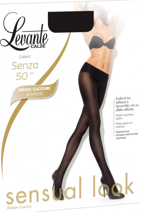 Безшовні колготки з низькою посадкою Levante Senza 50den