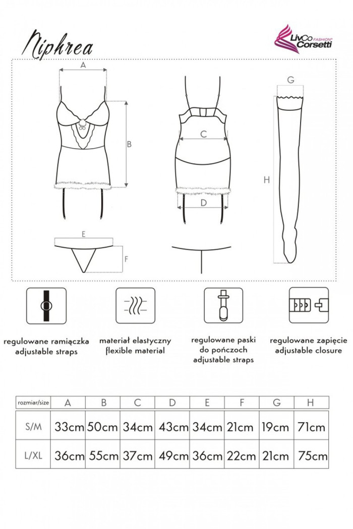 Сорочка з новорічними аксесуарами Livia Corsetti Niphrea