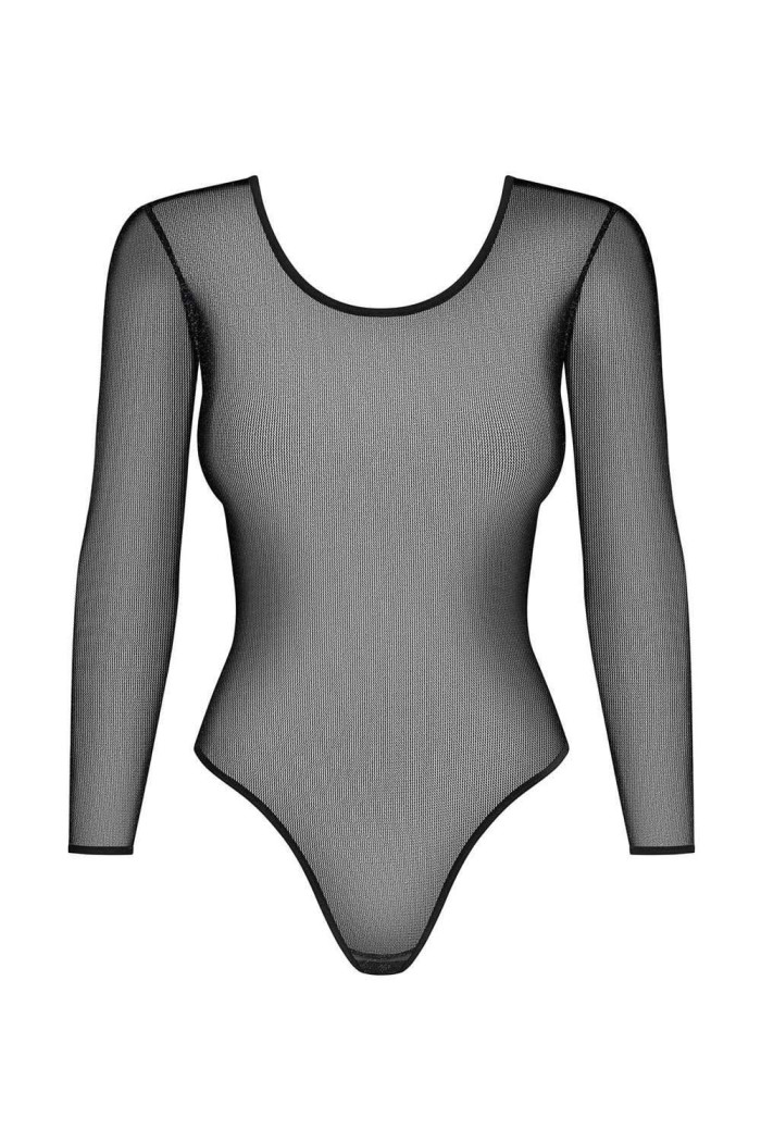 Люрексовой боді-сітка з відкритою спиною Obsessive B123