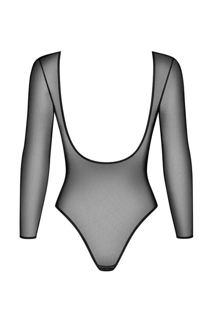 Люрексовой боді-сітка з відкритою спиною Obsessive B123