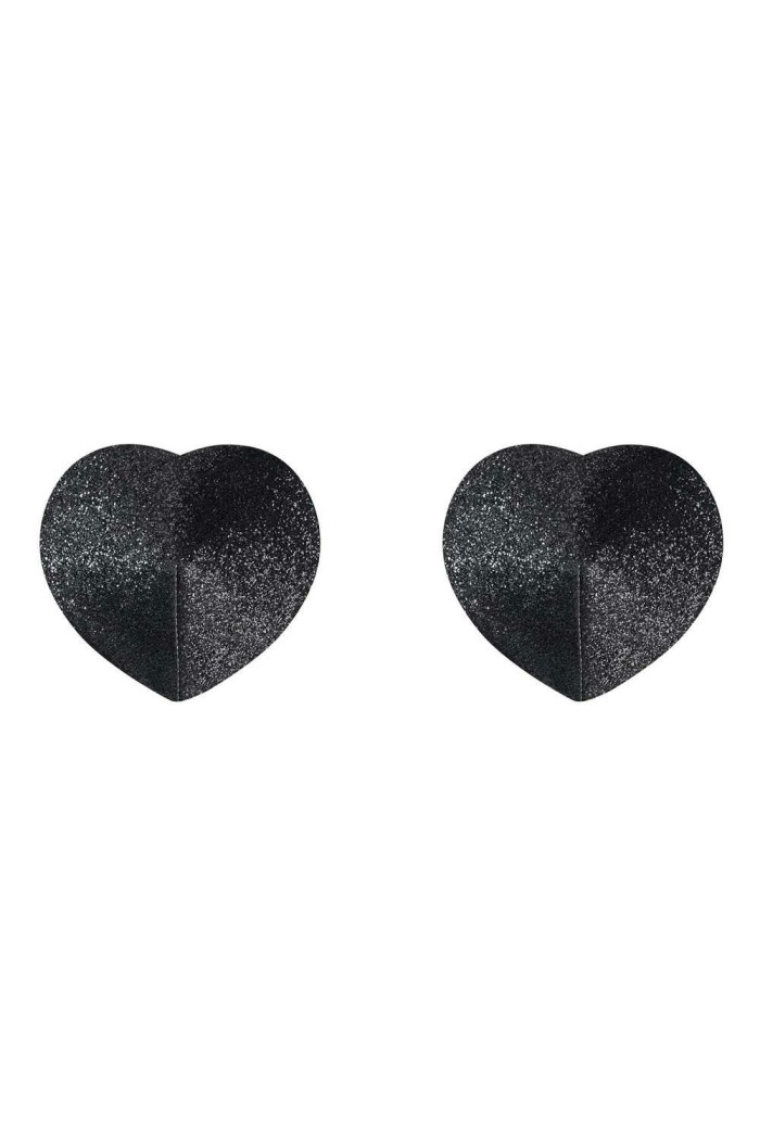 Блискучі накладки-сердечка на груди Obsessive A751