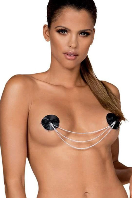 Накладки на груди з ланцюжком Obsessive A749