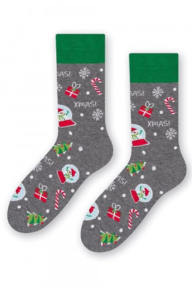 Шкарпетки чоловічі з новорічним принтом STEVEN art.136 Gift