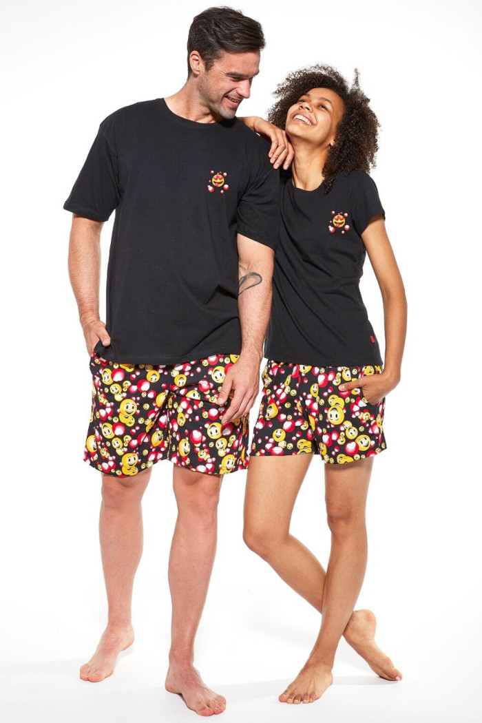 Піжама жіноча з шортами з принтом Смайли Cornette FUNNY 398/189