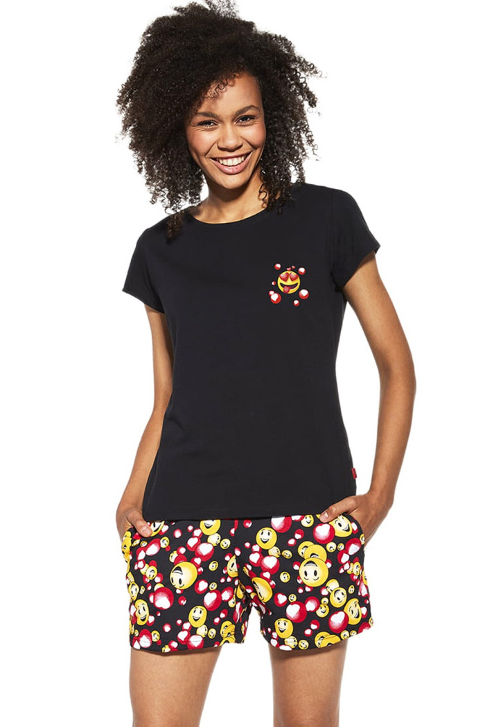 Піжама жіноча з шортами з принтом Смайли Cornette FUNNY 398/189