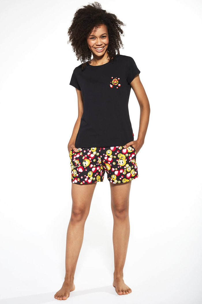 Піжама жіноча з шортами з принтом Смайли Cornette FUNNY 398/189