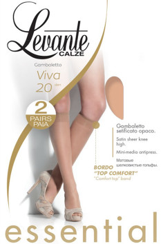 Гольфи тонкі прозорі LEVANTE Viva 20 den (2 пари) 2