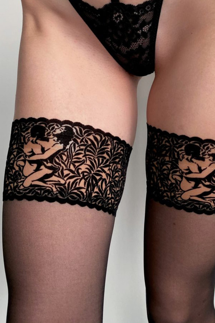 Чулки с рисунком "Камасутра" Gatta Ars Amandi 01