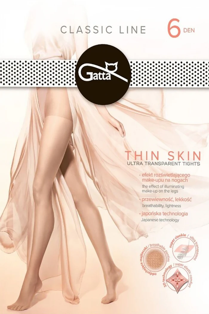 Літні колготки Gatta Thin Skin 6 DEN