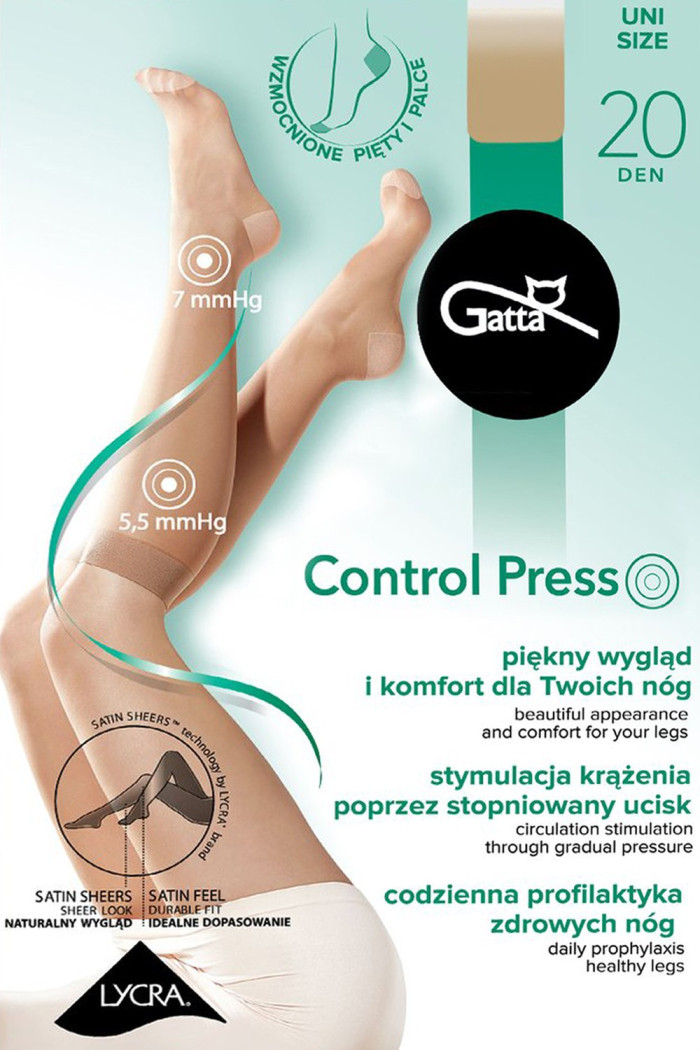 Гольфы с распределённым давлением GATTA Control Press 20den
