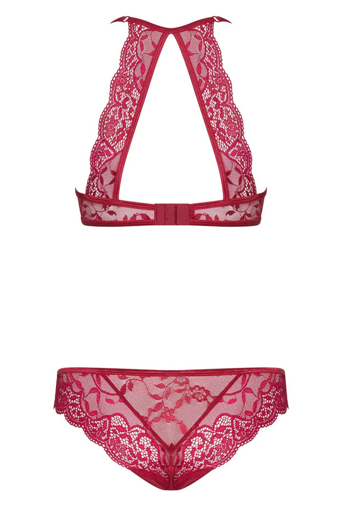 Комплект кружевной с жемчугом Obsessive Ivetta Set