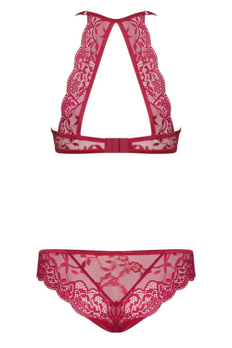 Комплект мереживний з перлами Obsessive Ivetta Set