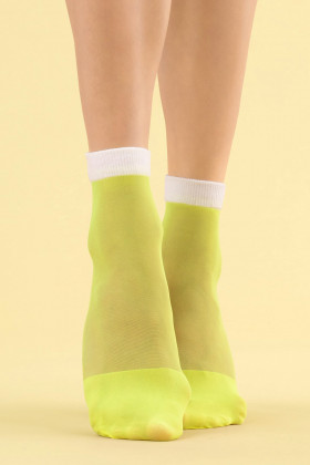 Прозрачные неоновые носочки Fiore JUICY LIME 8d