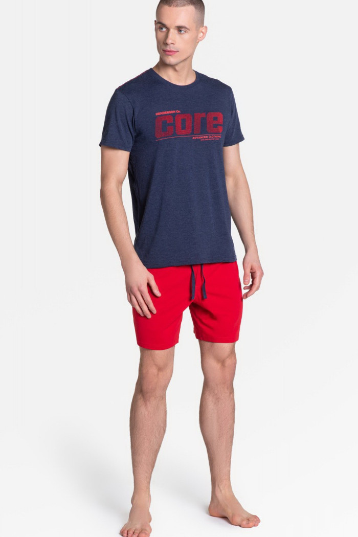 Мужской комплект домашний с шортами Henderson 38285 Oxford