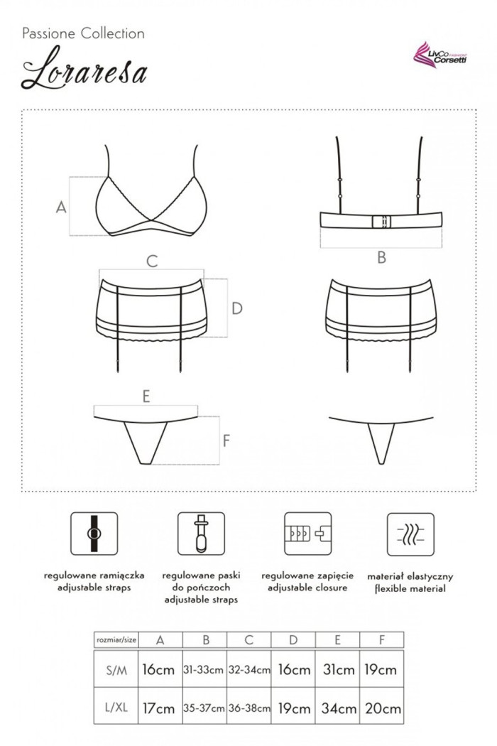 Мереживний комплект з поясом Livia Corsetti Loraresa