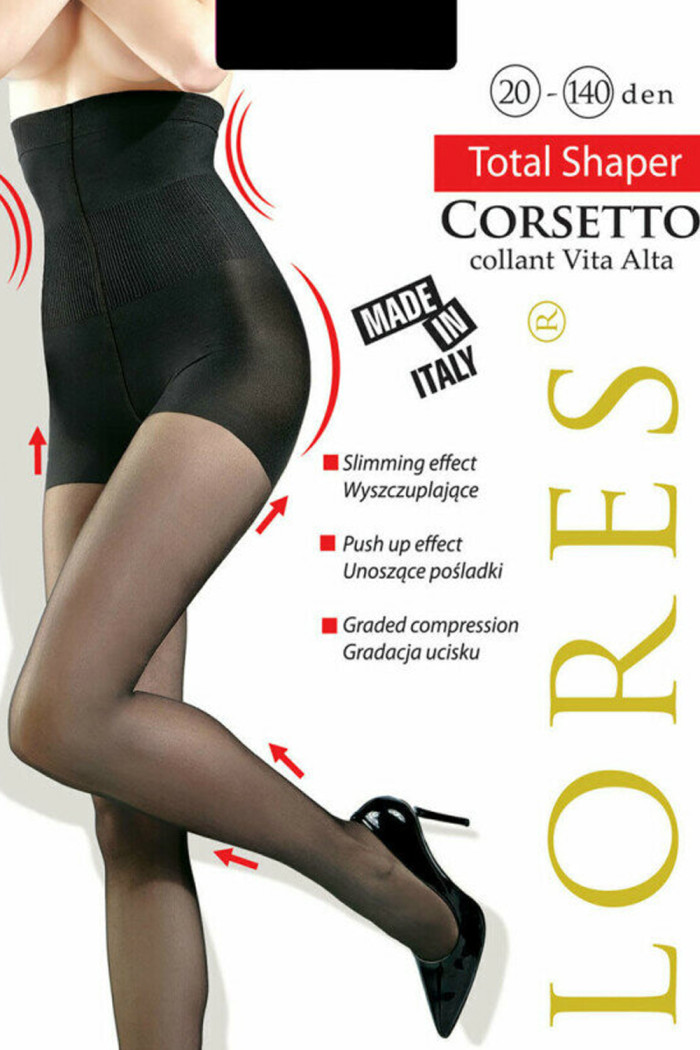 Колготки з коригуючим корсетом LORES Corsetto Vita Alta 20-140D