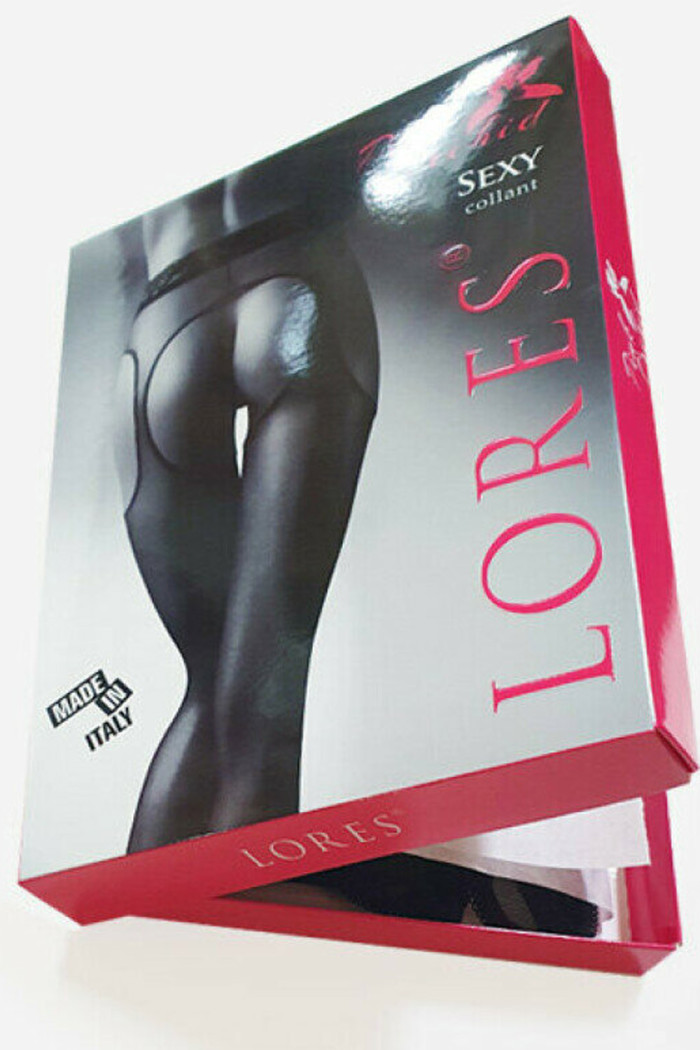 Панчохи-колготи з мереживним поясом LORES Pink Orchid 20d