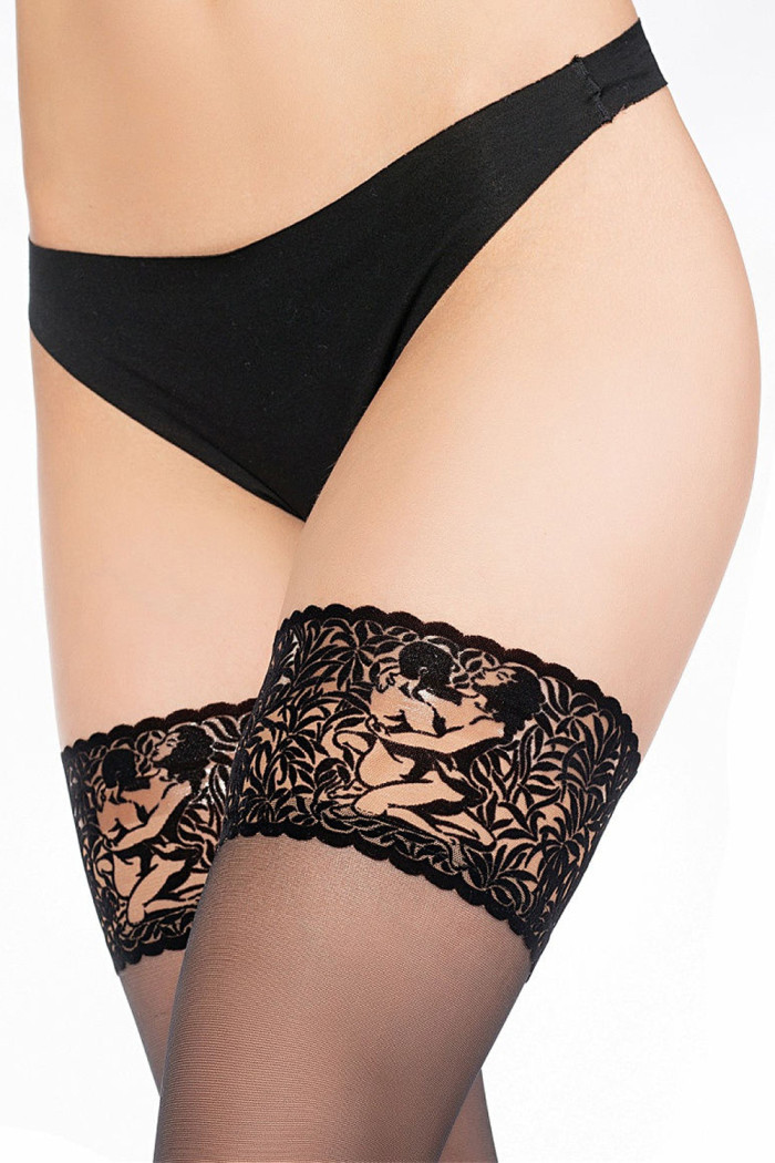 Чулки с рисунком "Камасутра" Gatta Ars Amandi 01