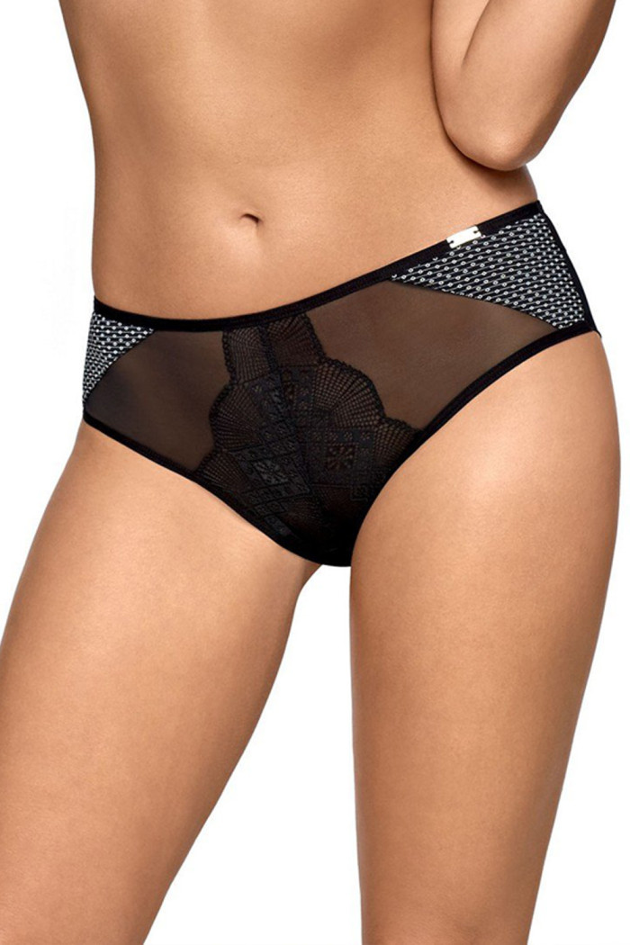 Трусики сліп з вишивкою Ava Black Spinel AV 1812
