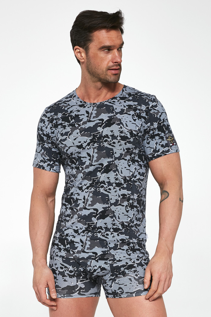 Футболка чоловіча з принтом Мілітарі Cornette Military 294/01