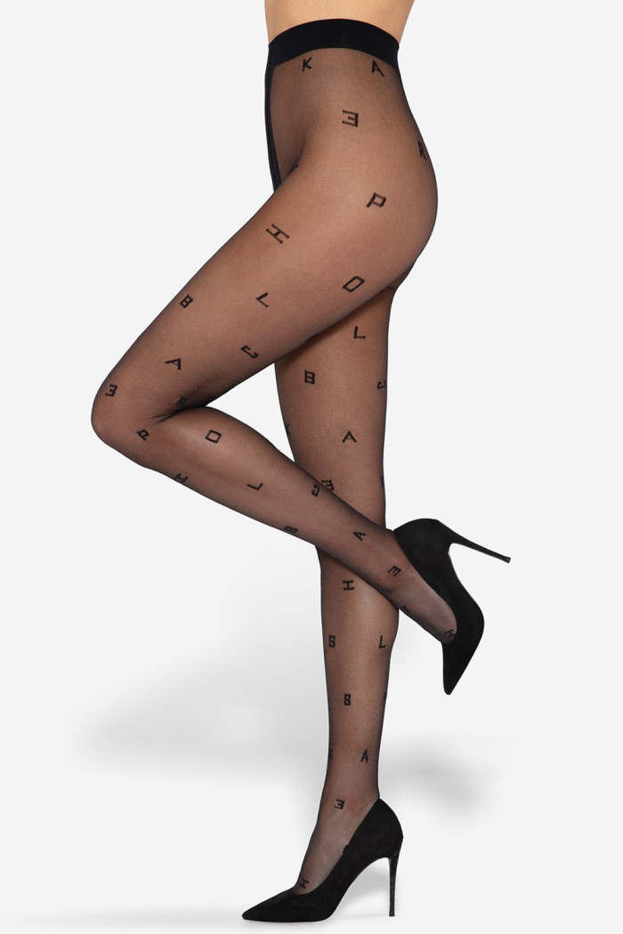 Колготки з візерунком "Букви" GATTA Letters 01 20den