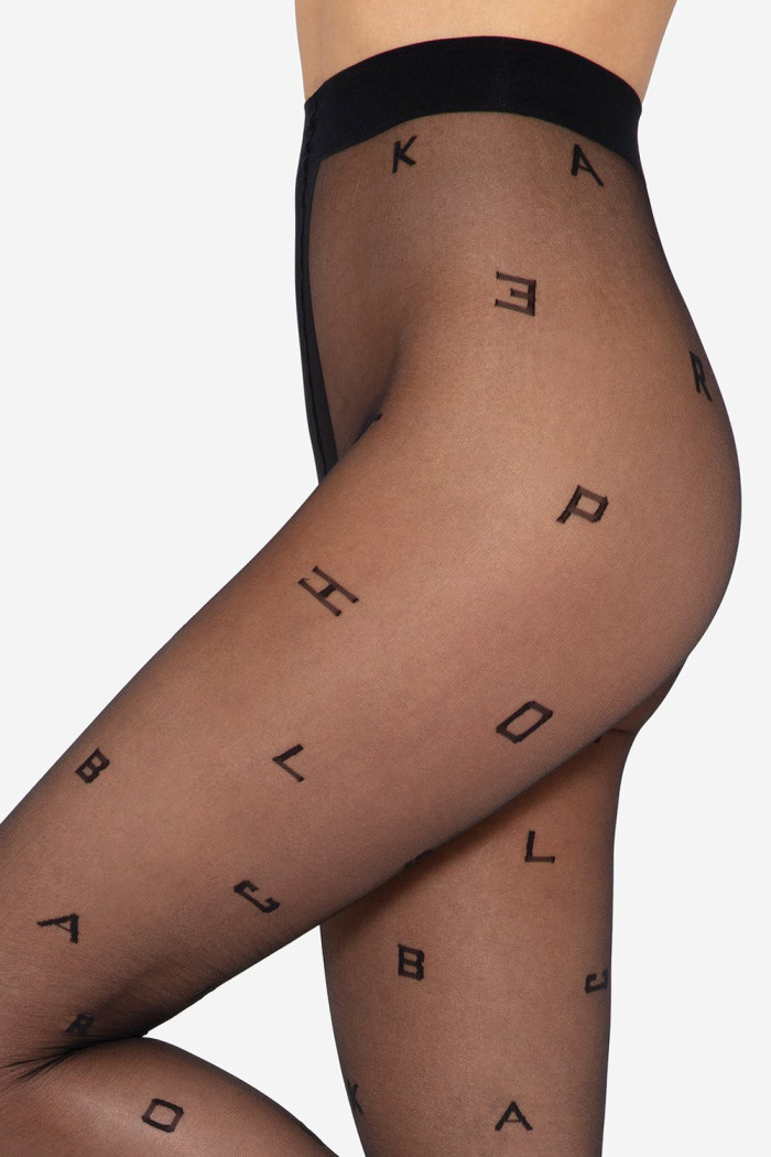 Колготки з візерунком "Букви" GATTA Letters 01 20den