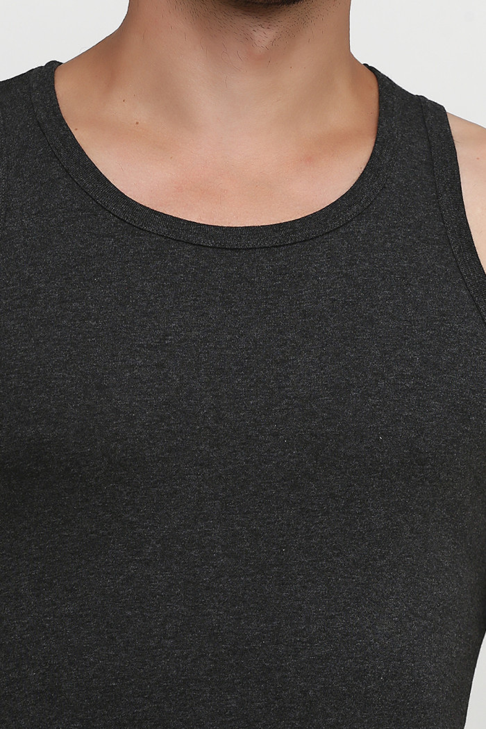 Майка чоловіча бавовняна меланж Key MVS 012 CZ