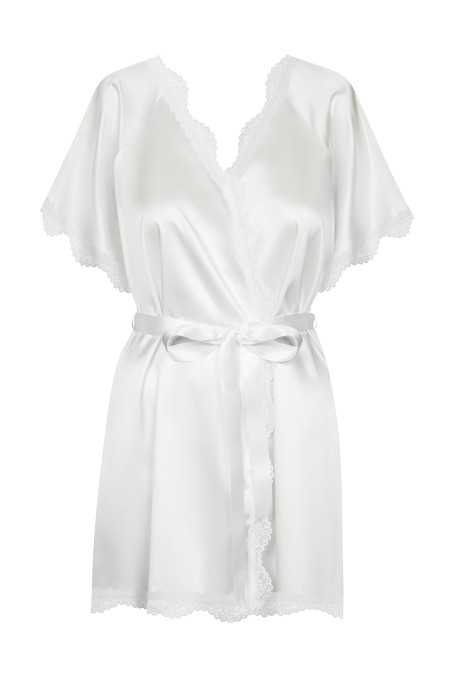 Халатик атласний короткий Obsessive Prima Neve Peignoir
