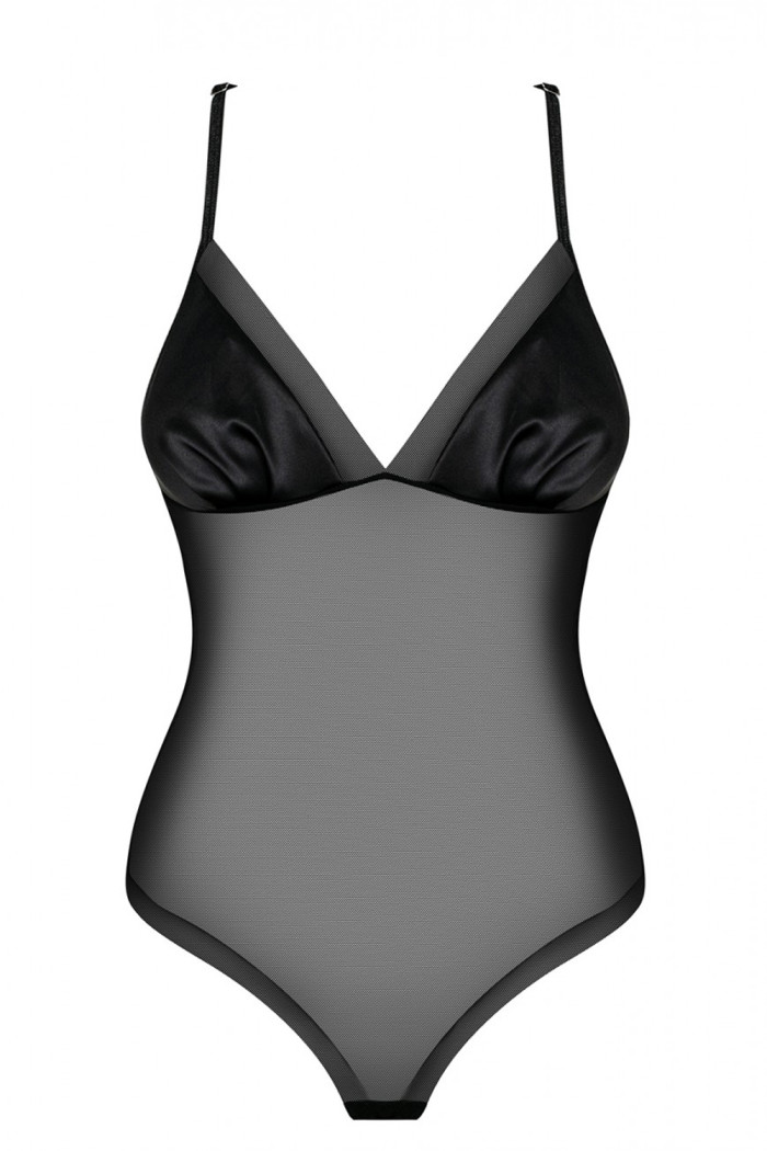 Боди прозрачное с красивой спинкой Obsessive Alifini