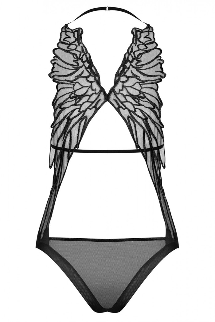 Боди прозрачное с красивой спинкой Obsessive Alifini