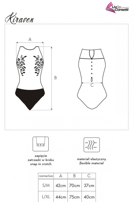 Напівпрозоре боді Livia Corsetti Kiraven