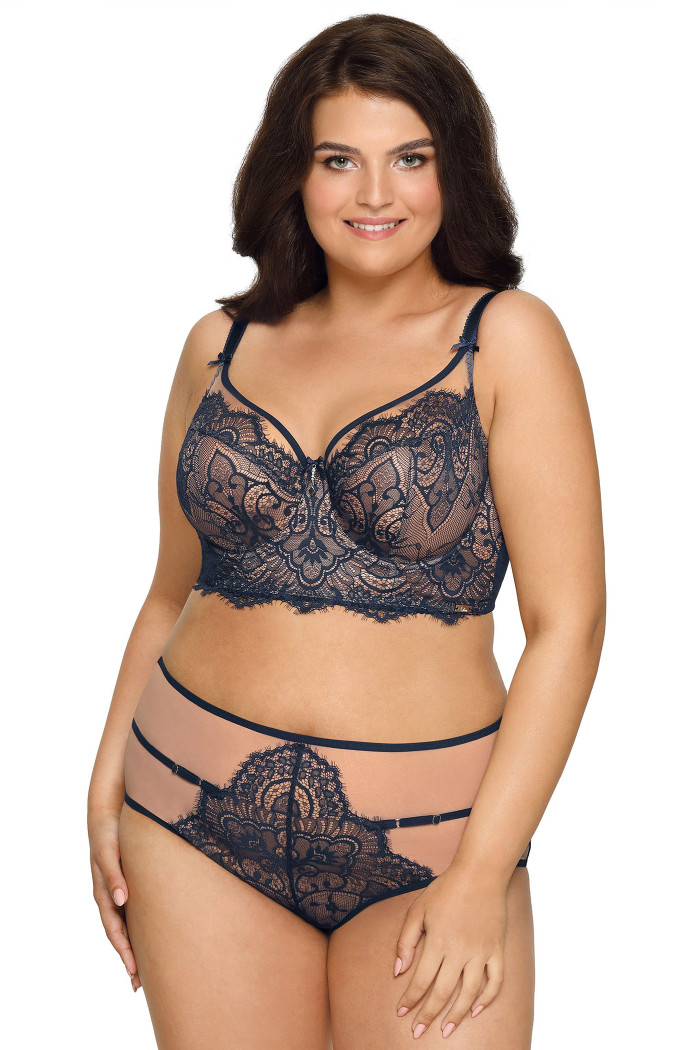 Мереживне бюстьє з м'якими чашками Ava Crystal AV 1396/2 Blue