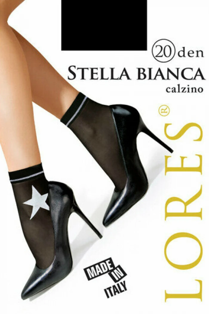 Носочки с рисунком "Звезда" Lores Stella Bianca Calzino 20d