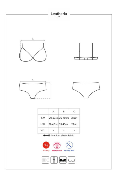 Комплект под кожу Obsessive Leatheria Red