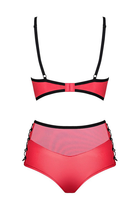 Комплект под кожу Obsessive Leatheria Red