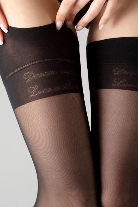 Панчохи під пояс з написами GIULIA Secret model 13 (20 den)
