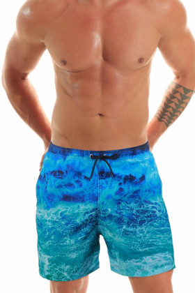 Чоловічі пляжні шорти з яскравим принтом Jolidon B601I TI