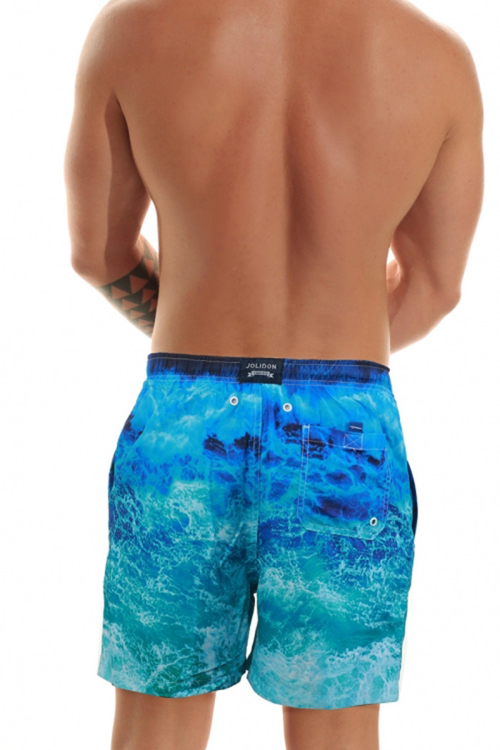 Мужские пляжные шорты с ярким принтом Jolidon B601I TI