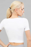 Топ бесшовный с короткими рукавами Giulia Crop T-Shirt Bianco