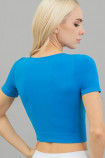 Топ бесшовный с короткими рукавами Giulia Crop T-Shirt Amparo blue
