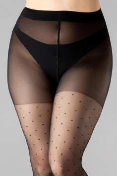 Колготки великого розміру в горошок Giulia Positive Amalia 20 model 1 2