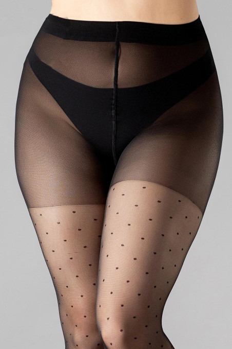 Колготки великого розміру в горошок Giulia Positive Amalia 20 model 1