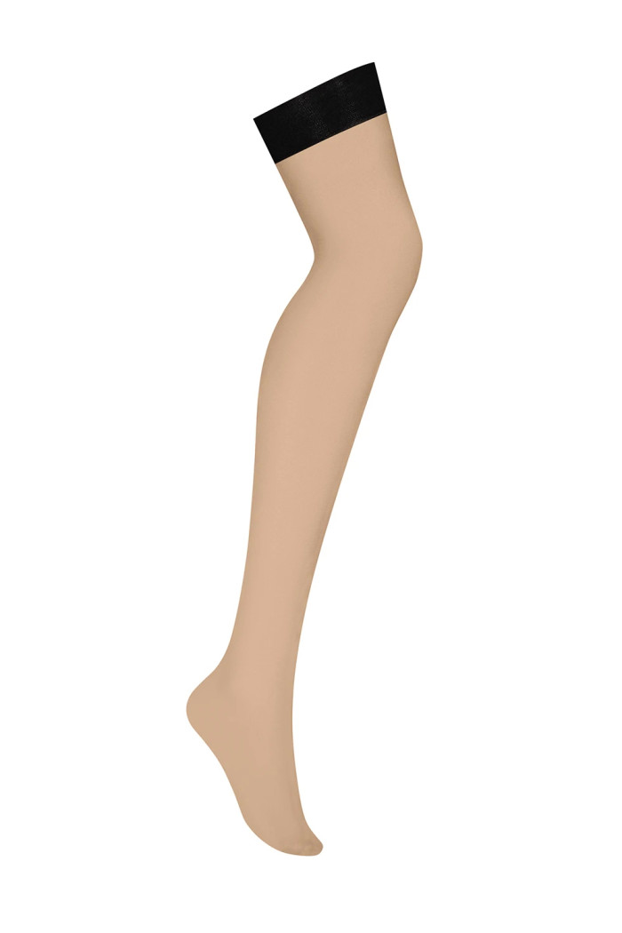 Чулки прозрачные под пояс Obsessive S814