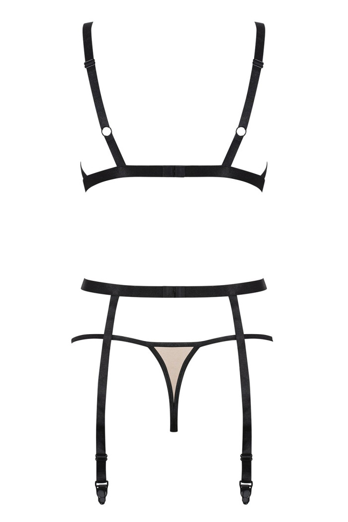 Комплект с поясом для чулок Obsessive Nudelia set