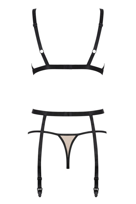 Комплект з поясом для панчіх Obsessive Nudelia set